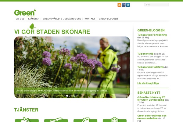 Green theme site design template sample