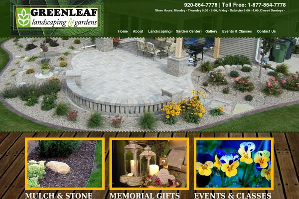 Greenleaf theme site design template sample