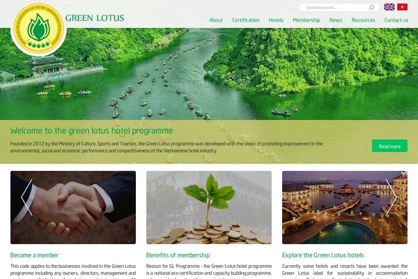 greenlotushotelvietnam.com site used Wall