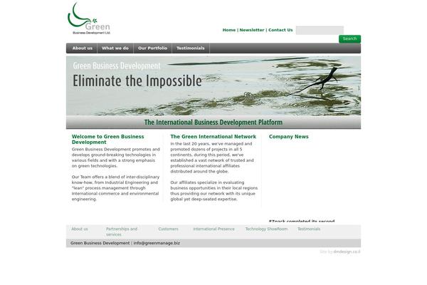 Green theme site design template sample