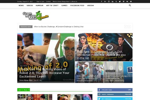 Newspaper theme site design template sample