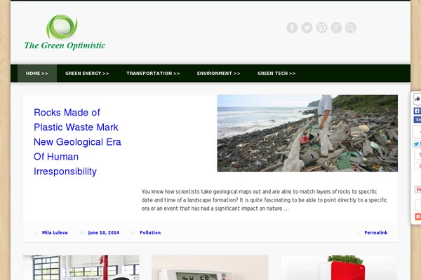greenoptimistic.com site used Newsmag Child
