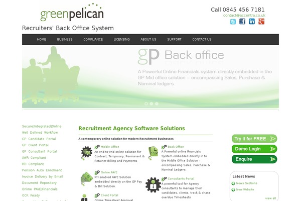 Green theme site design template sample