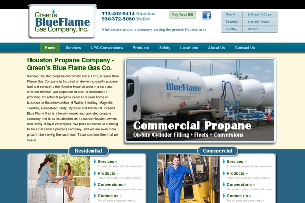 greensblueflame.com site used Blueflame