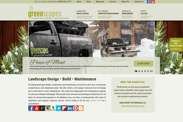 greenscapes theme websites examples