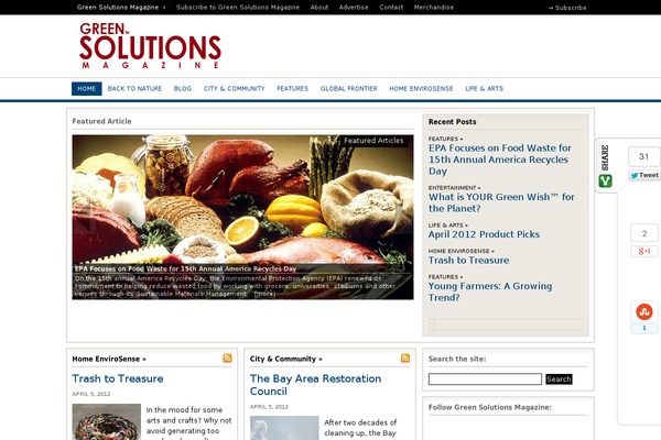 greensolutionsmag.com site used Pure Magazine