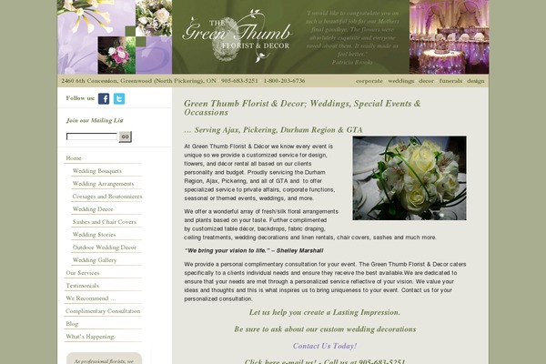 Greenthumb theme site design template sample