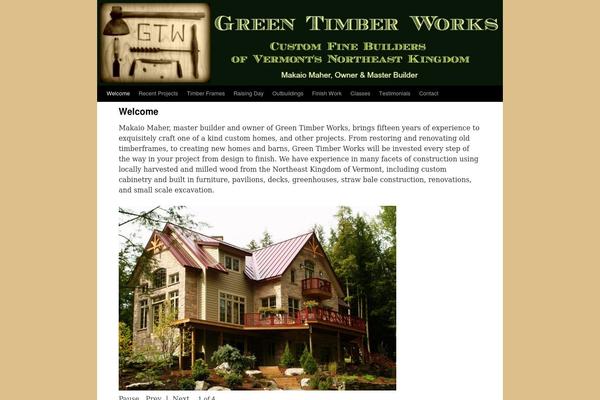 Green theme site design template sample