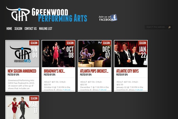 greenwoodperformingarts.org site used Gpa2016