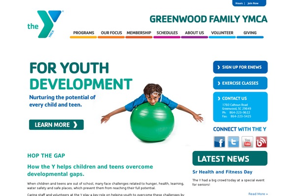 Ymca theme site design template sample