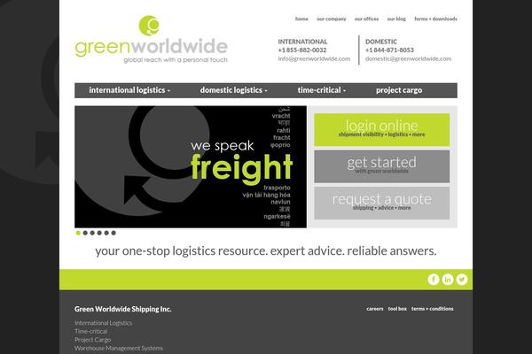 greenworldwide.com site used Gws