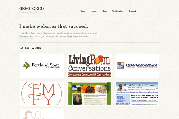 gregboggs.com site used Workaholic