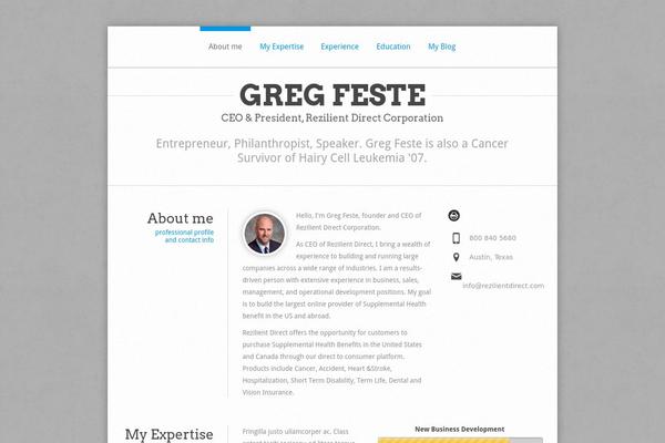 Perfectcv theme site design template sample