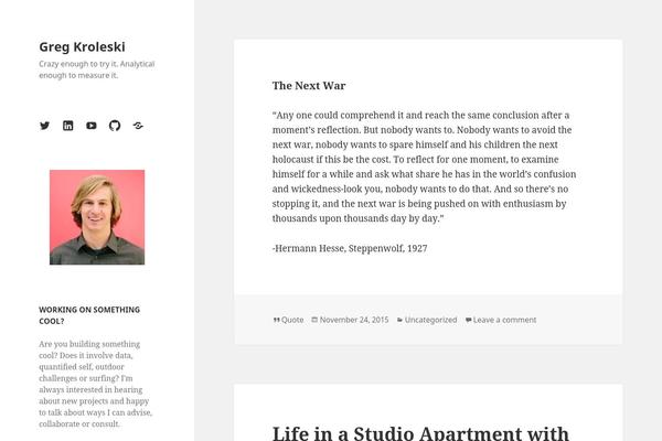 gregkroleski.com site used Polite Grid