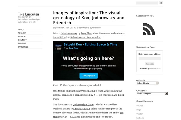 Oulipo theme site design template sample