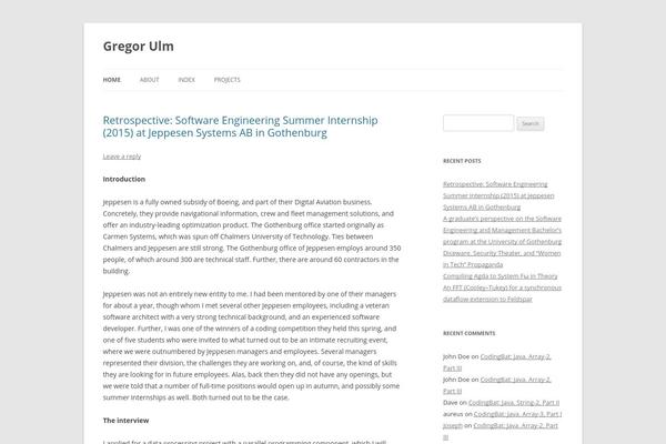 WordPress website example screenshot