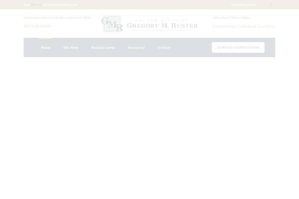 gregoryrusterlaw.com site used Lawyerjustice