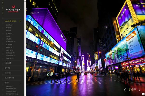 LENS theme site design template sample