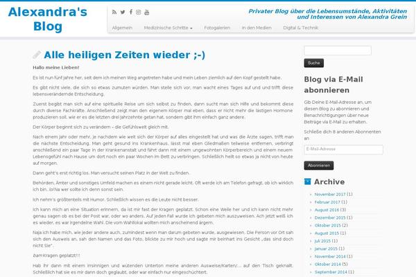 Customizr theme site design template sample