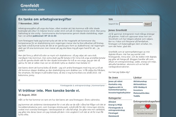 grenfeldt.com site used Clean Journal