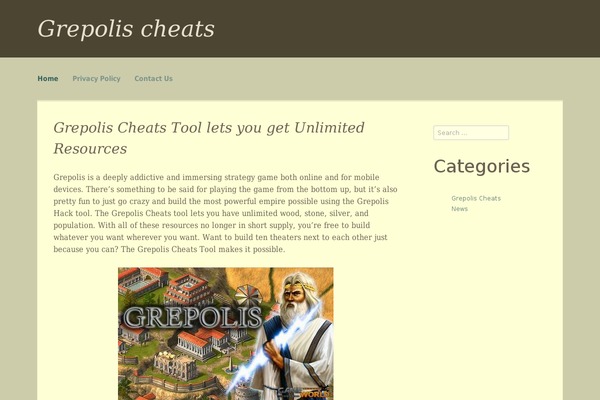 grepolischeats.co site used Only Coffee