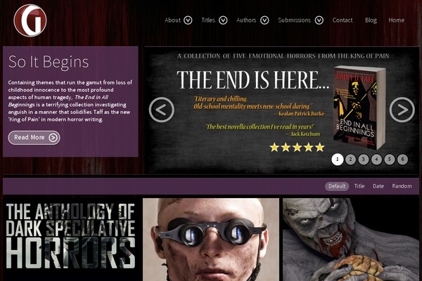 Eldritch theme site design template sample