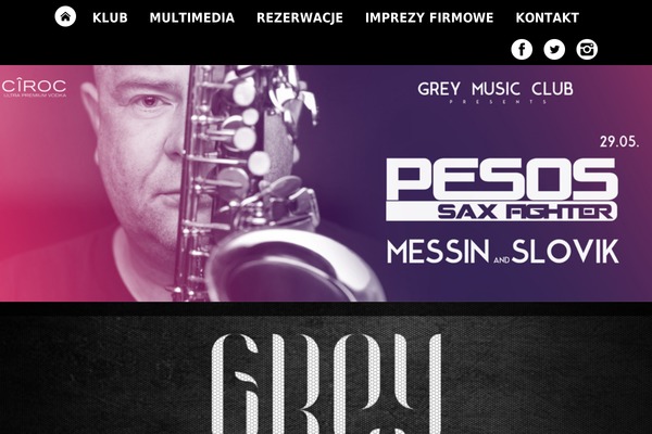 Grey theme site design template sample