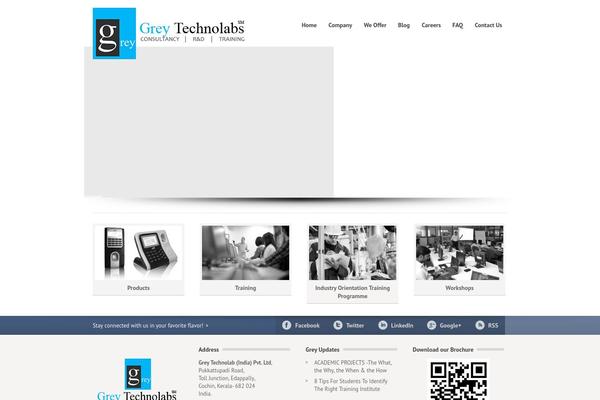 Grey theme site design template sample