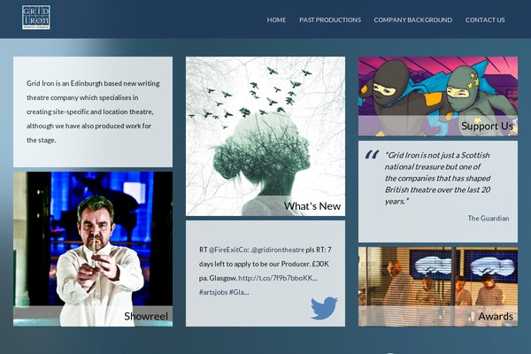 Gridiron theme site design template sample