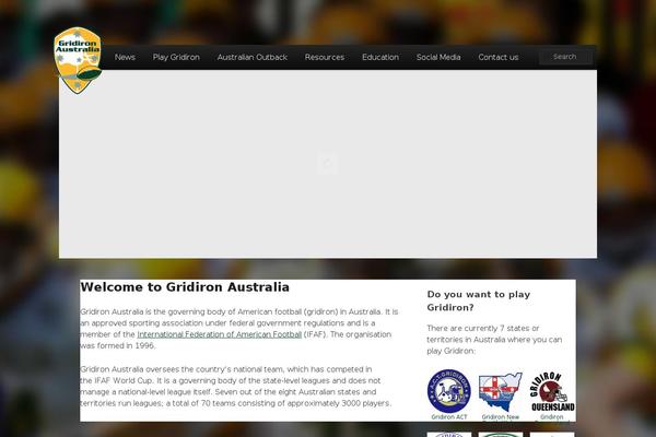 gridironaustralia.org.au site used Mytwentyeleven