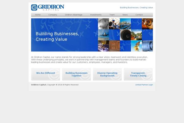 Gridiron theme site design template sample