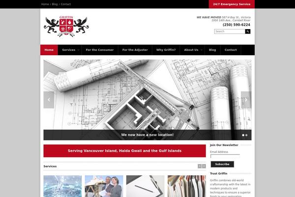 Griffin theme site design template sample