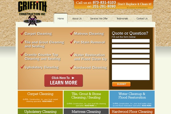 Griffith theme site design template sample