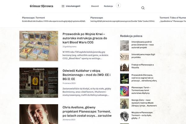 grimuar.pl site used Gutentype
