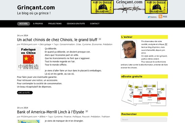 Newsy website example screenshot