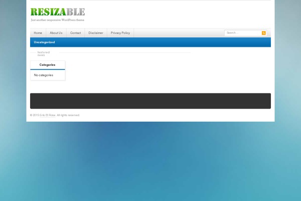 Resizable theme site design template sample