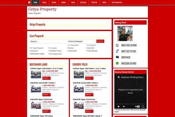griyaproperty.com site used Agenproperti