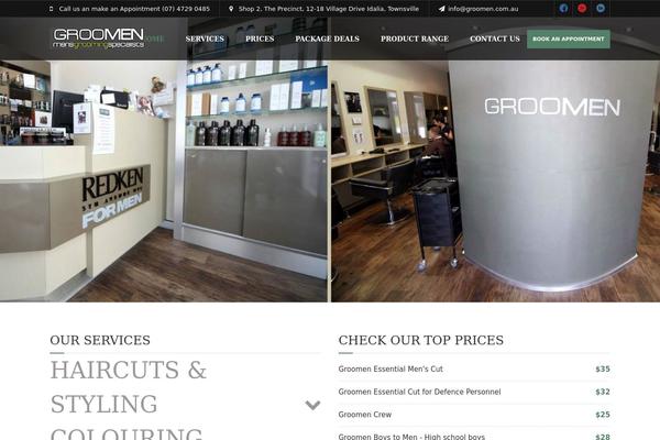 Barber theme site design template sample