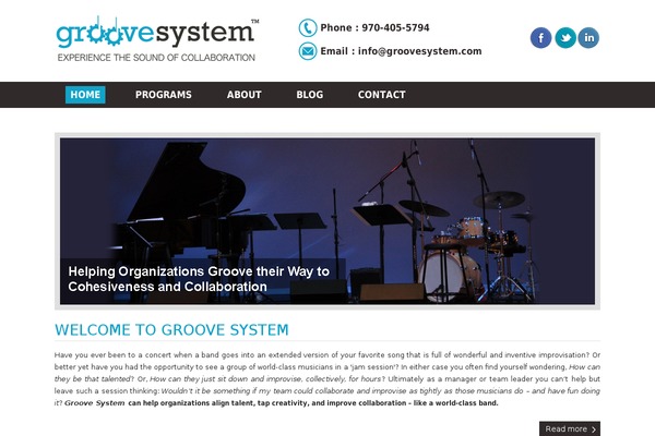 Groove theme site design template sample