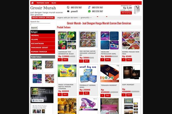 Minimarket theme site design template sample