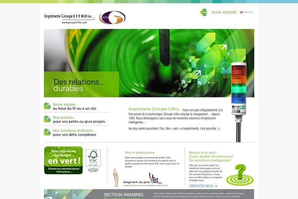 Litho theme site design template sample