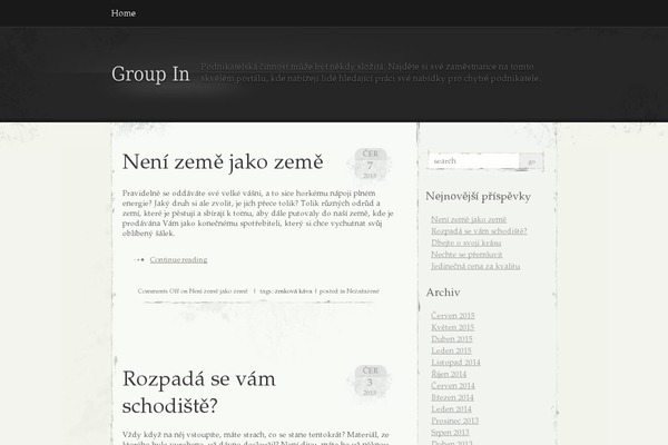 groupin.cz site used Elegant Grunge