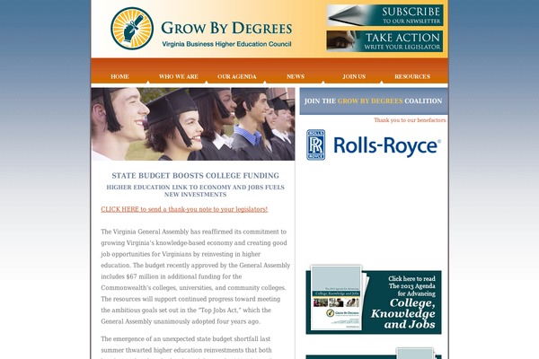 growbydegrees.org site used V4web