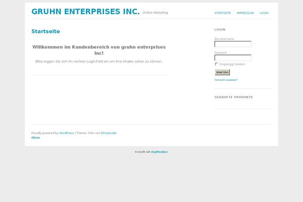 Site using Digimember plugin