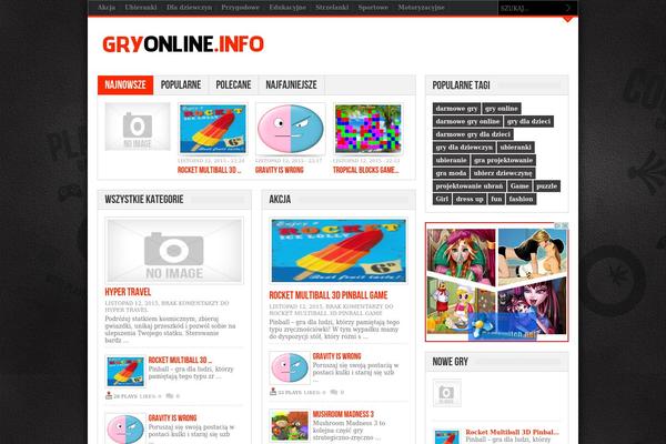 Gameleon theme site design template sample