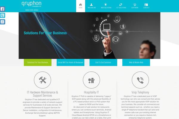 Gryphon theme site design template sample