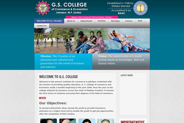 gscollege.org site used multi-color