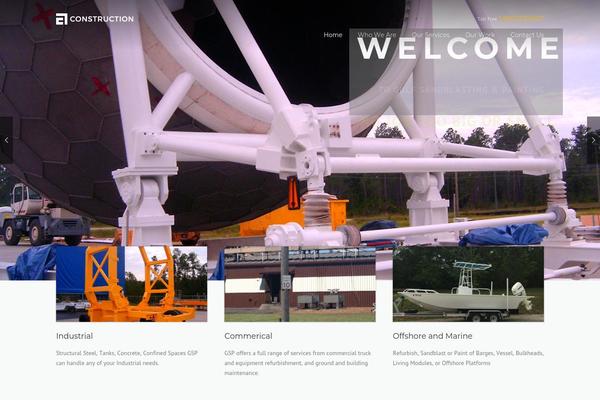 Construction theme site design template sample
