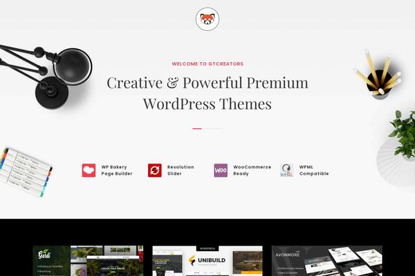 gtcreators.com site used Castor Theme