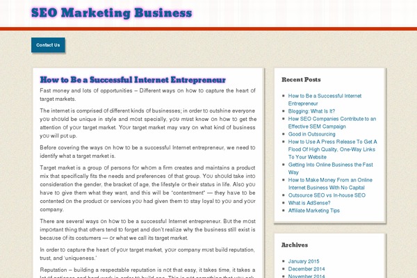Retro-fitted theme site design template sample